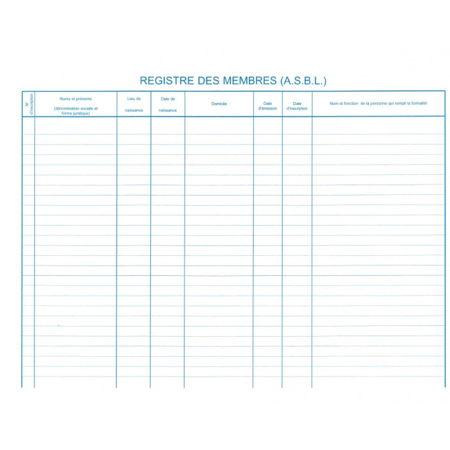 Registres Nias MEMBRES D'ASBL Registres Nias MEMBRES D'ASBL