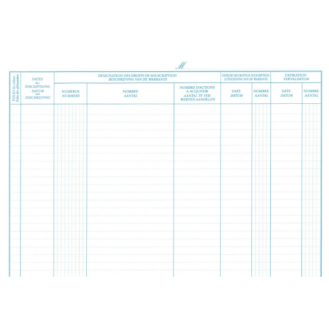Registre Nias WARRANTS Registre Nias WARRANTS