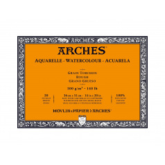 Bloc de papier AQUARELLE ARCHES 300 g - collé 4 côtés