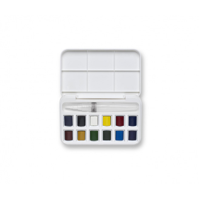 Set d'aquarelle Winsor & Newton COTMAN avec pinceau à réservoir d'eau