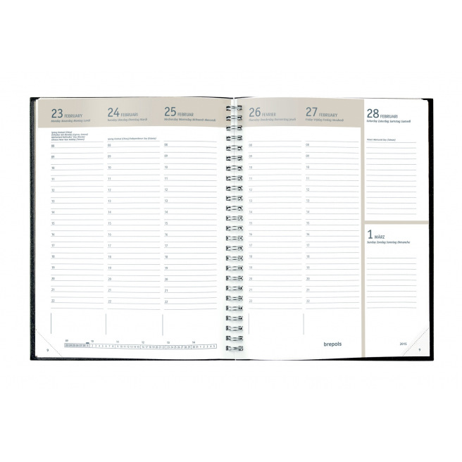 Agenda scolaire Brepols PRÉVISION - 16,8 x 22 cm - 1 semaine sur 2 pages