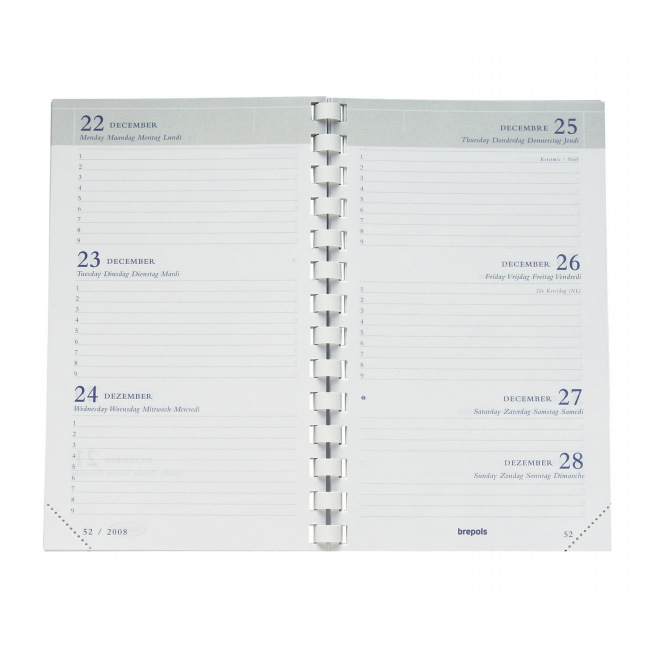 Agenda scolaire Brepols PROF - 9 X 16 cm - 1 semaine sur 2 pages