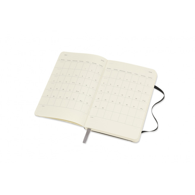 Agenda Moleskine 18 MOIS - Pocket 9 x 14 cm - 1 semaine sur 2 pages avec notes
