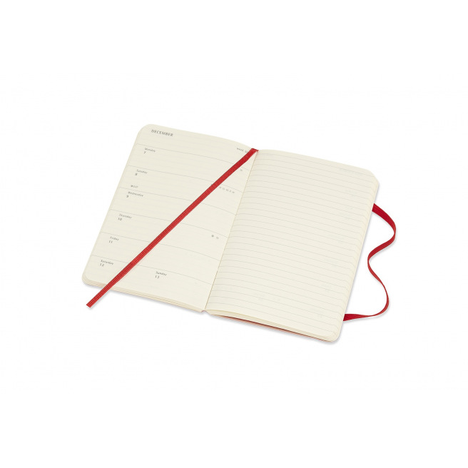 Moleskine Agenda 18 MAANDEN - Pocket 9 x 14 cm - 1 week op 2 pagina's met notities
