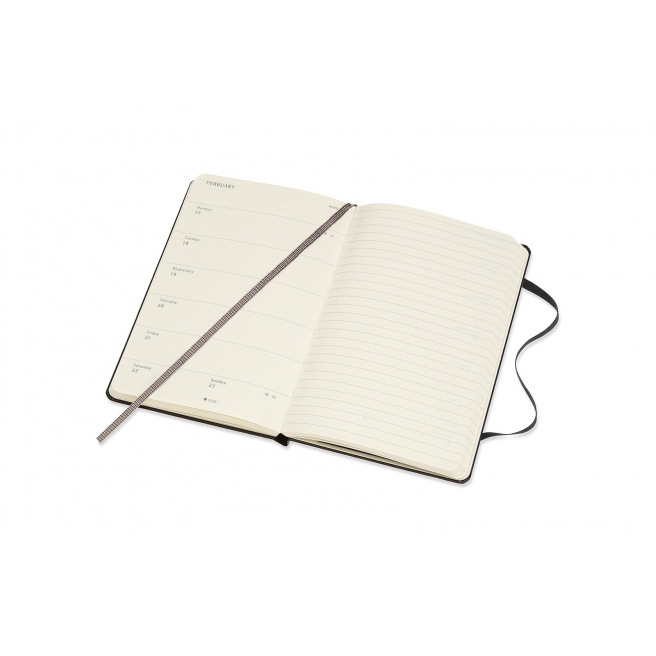 Agenda Moleskine 18 MOIS - Pocket 9 x 14 cm - 1 semaine sur 2 pages avec notes