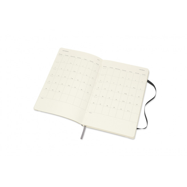 Agenda Moleskine 18 MOIS - Large 13 x 21 cm - 1 semaine sur 2 pages avec notes