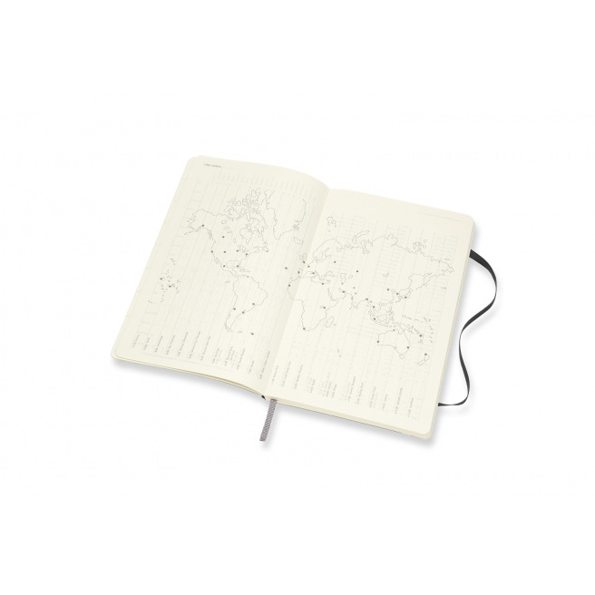 Agenda Moleskine 18 MOIS - Large 13 x 21 cm - 1 semaine sur 2 pages avec notes