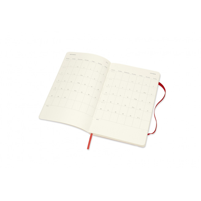 Agenda Moleskine 18 MOIS - Large 13 x 21 cm - 1 semaine sur 2 pages avec notes