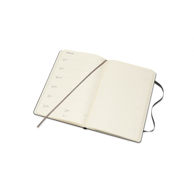 Agenda Moleskine 18 MOIS - Large 13 x 21 cm - 1 semaine sur 2 pages avec notes