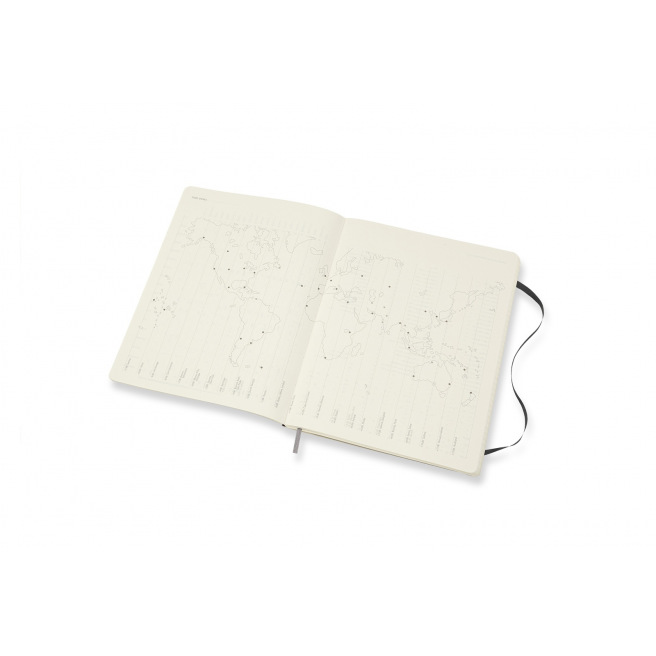 Agenda Moleskine 18 MOIS - XL 19 x 25 cm - 1 semaine sur 2 pages avec notes