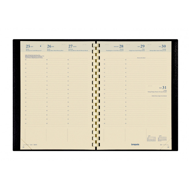Brepols BRETIME Schoolagenda 16 MAANDEN - 14,8 x 21 cm - 1 week op 2 pagina's