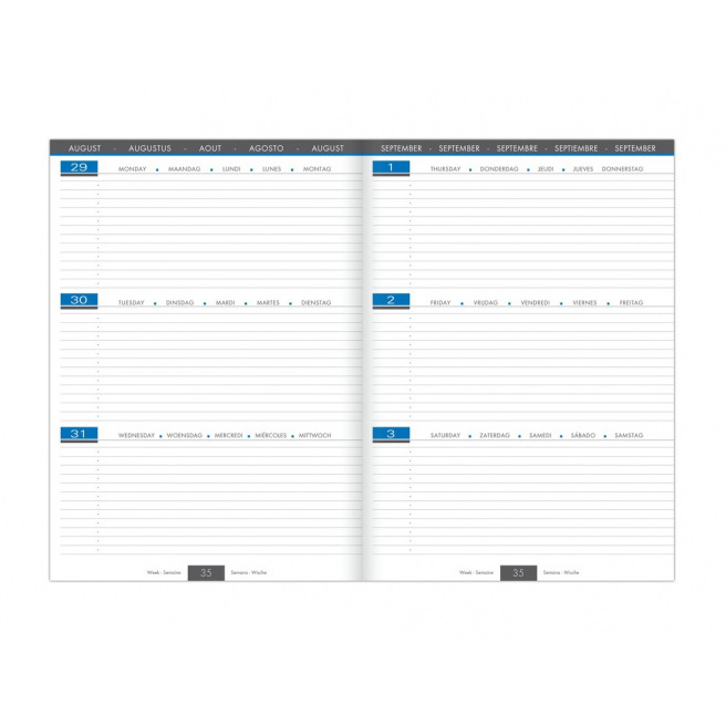 Agenda scolaire Clairefontaine WHEN 21 - 21 x 29,7 cm - 1 semaine sur 2 pages