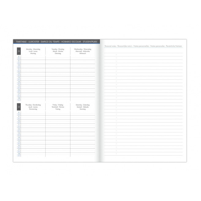 Clairefontaine WHEN 21 schoolagenda - 21 x 29,7 cm - 1 week over 2 pagina's