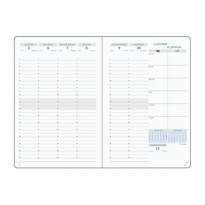 Agenda scolaire Exacompta VISUEL 7 - 15 x 21 cm - 1 semaine sur 2 pages