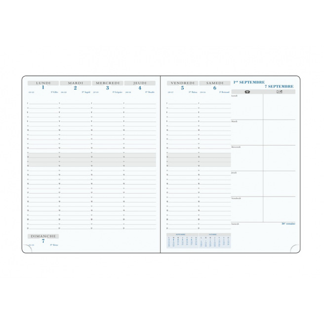 Agenda scolaire Exacompta SAS 27 - 21 x 27 cm - 1 semaine sur 2 pages