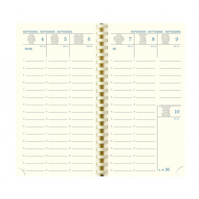 Agenda scolaire Exacompta SAD 16S - 16 MOIS - 9 x 16 cm - 1 semaine sur 2  pages