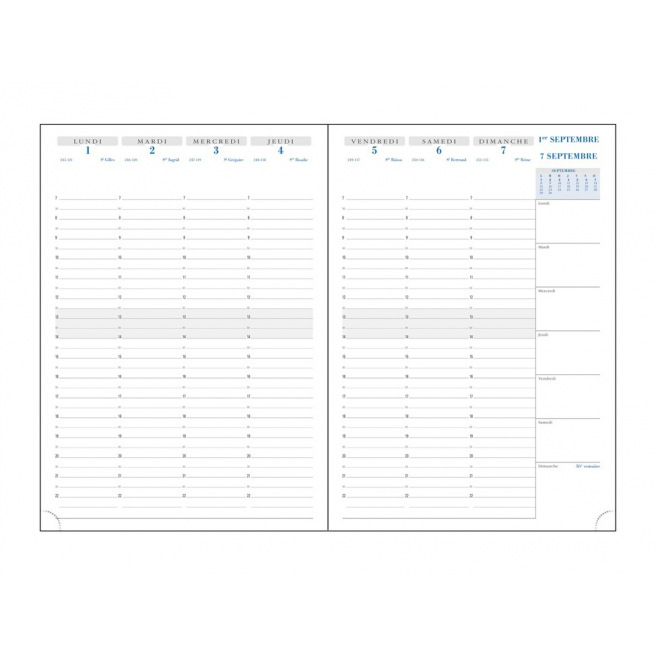 Agenda scolaire Exacompta SAD 29 - 16 MOIS - 21 x 29,7 cm - 1 semaine sur 2 pages