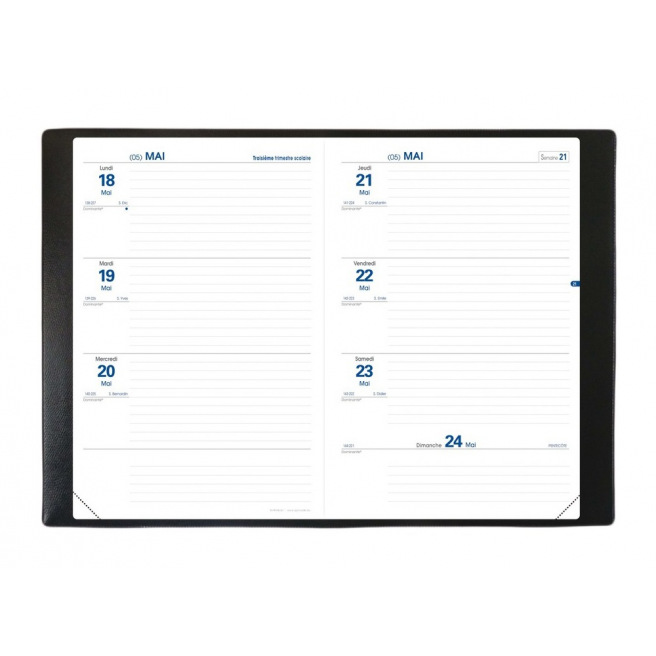 Agenda scolaire Quo Vadis TEXTHEBDO - 16 x 24 cm - 1 semaine sur 2 pages