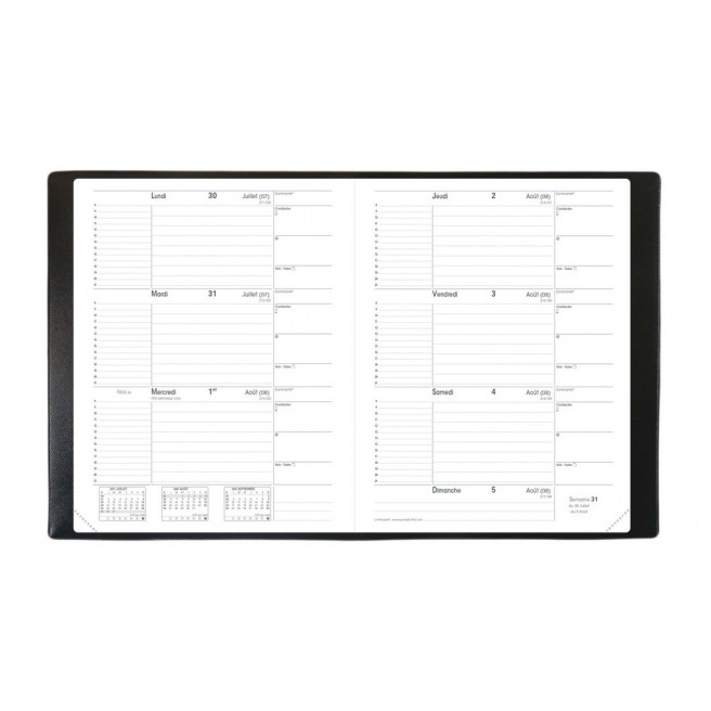 Schoolagenda Quo Vadis DE PRINCIPAL - 18 x 24 cm - 1 week op 2 pagina's
