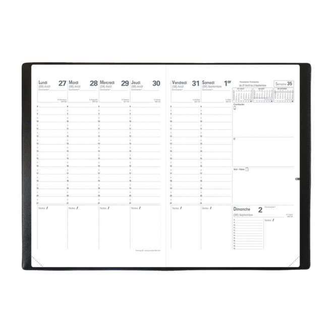 Agenda scolaire Quo Vadis PLANNING SD - 16 MOIS - 18 x 24 cm - 1 semaine sur 2 pages