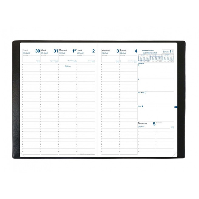 Agenda scolaire Quo Vadis EU 09/09 - 21 x 29,7 cm - 1 semaine sur 2 pages