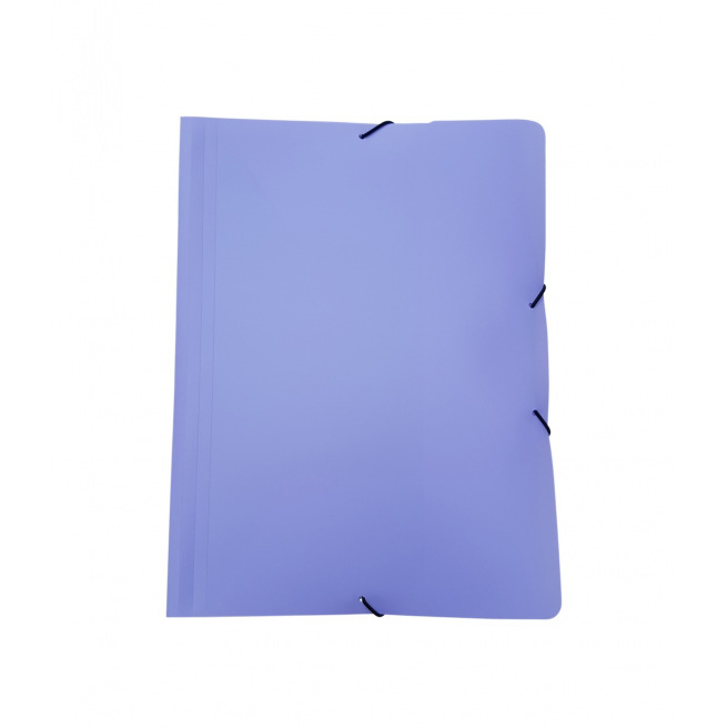 Map met flappen en elastiek in pastelkleurig plastic