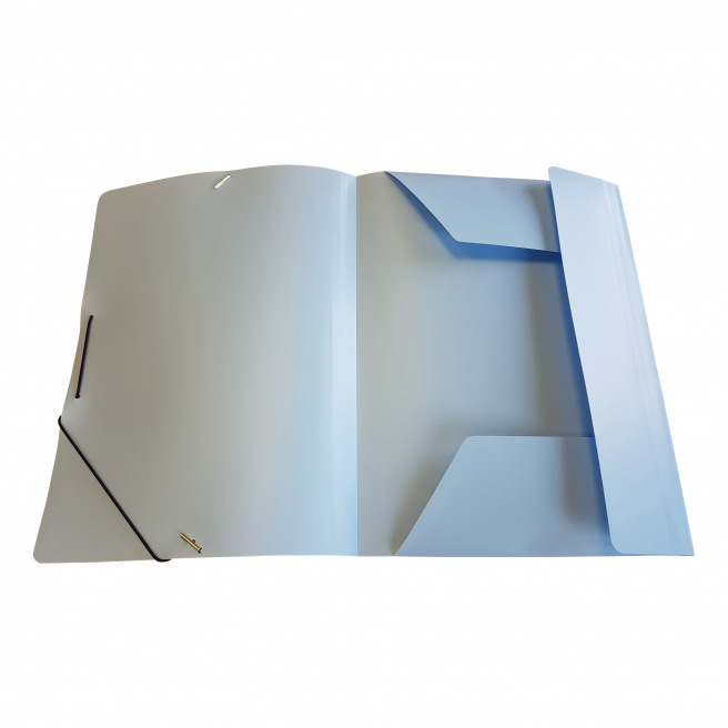 Map met flappen en elastiek in pastelkleurig plastic Map met flappen en elastiek in pastelkleurig plastic