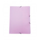 Map met flappen en elastiek in pastelkleurig plastic