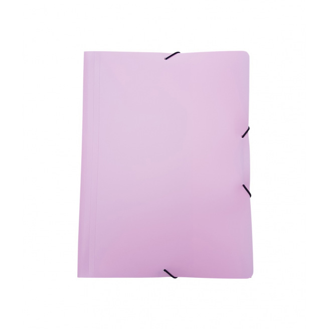 Farde à rabats et élastique en plastique PASTEL