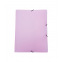 Map met flappen en elastiek in pastelkleurig plastic
