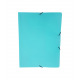Map met flappen en elastiek in pastelkleurig plastic