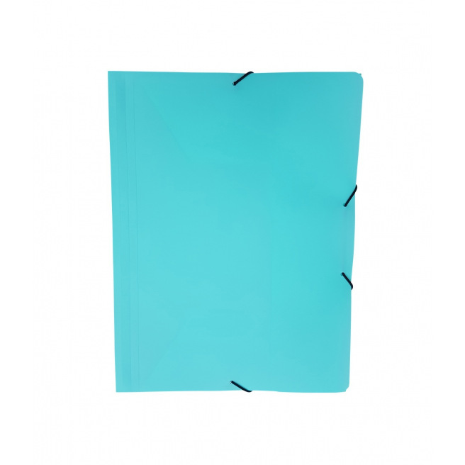 Farde à rabats et élastique en plastique PASTEL