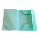 Map met flappen en elastiek in pastelkleurig plastic