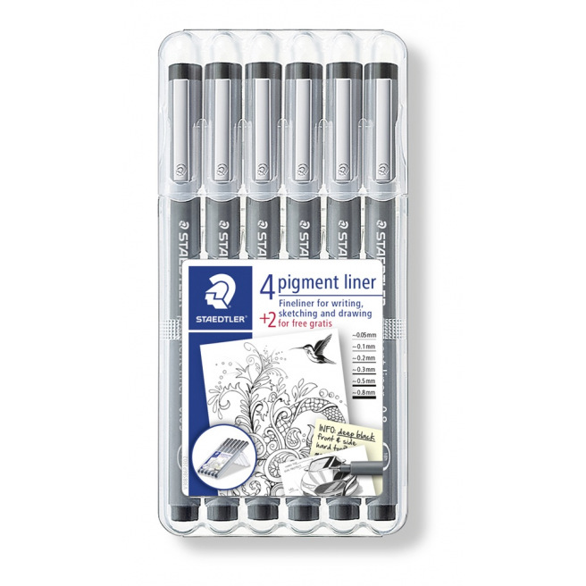 Gecalibreerde viltstift Staedtler PIGMENT LINER - gecalibreerde punt