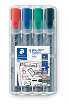 Staedtler LUMOCOLOR flipchart marker - doosje van 4