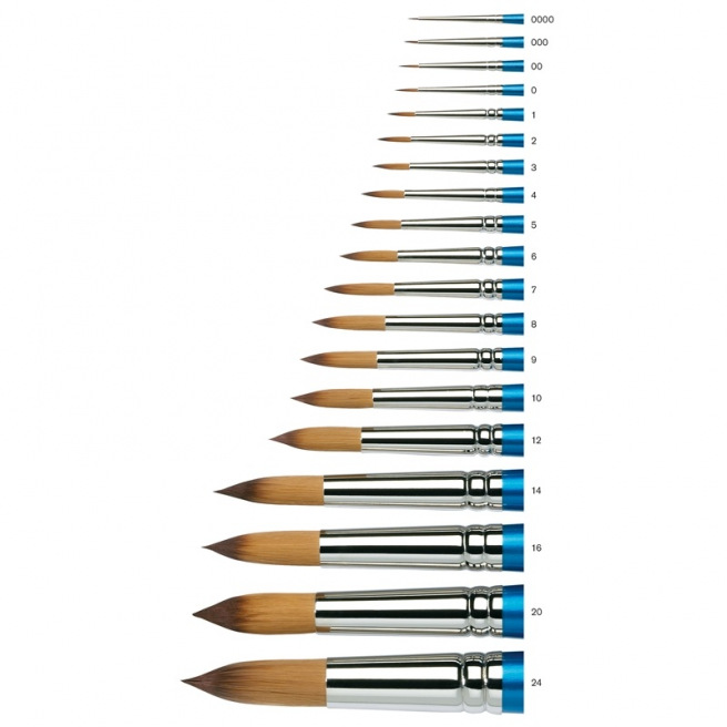 Pinceau Winsor & Newton COTMAN - poils synthétiques - série 111 rond - manche court Pinceau Winsor & Newton COTMAN - poils synthétiques - série 111 rond - manche court