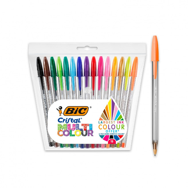 Stylo-bille BIC CRISTAL - pointe moyenne Stylo-bille BIC CRISTAL - pointe moyenne