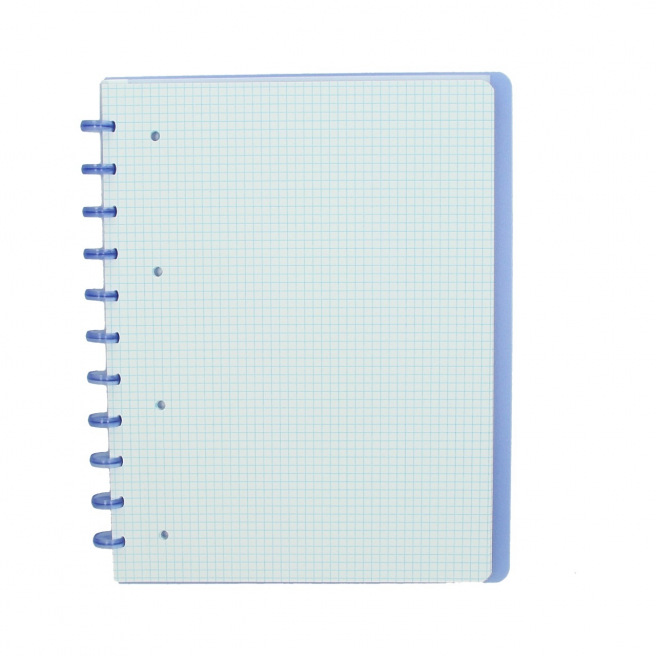 Cahier à anneaux ATOMA avec pochettes et feuilles perforées - A4+ - quadrillé 5 x 5 mm