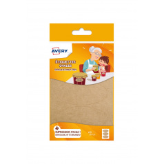 Avery KRAFT OVALE etiketten - 9 x 4 cm - doos van 18