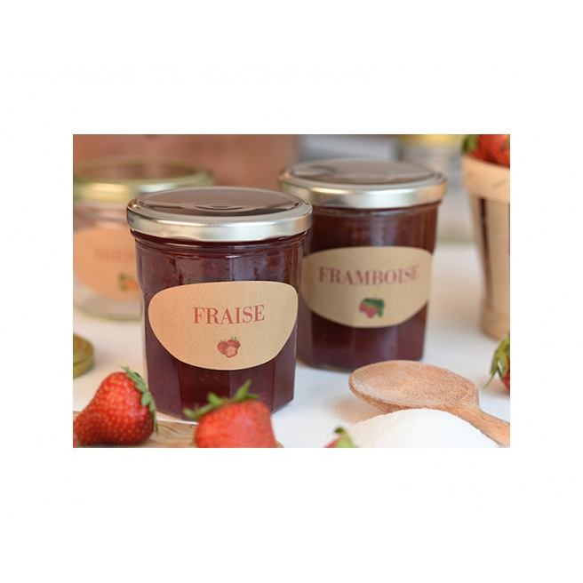 Avery KRAFT OVALE etiketten - 9 x 4 cm - doos van 18