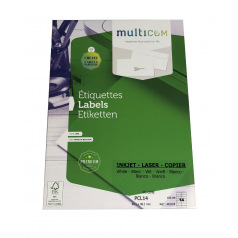 Etiquettes blanches MULTICOM