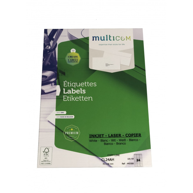 Etiquettes blanches MULTICOM Etiquettes blanches MULTICOM