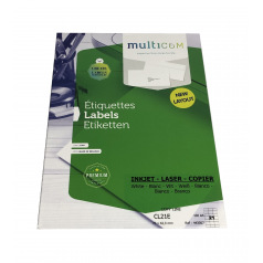 Etiquettes blanches MULTICOM