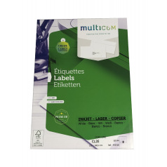 Etiquettes blanches MULTICOM