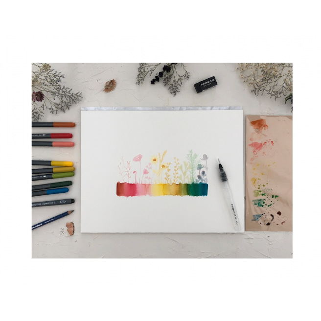 Staedtler kleurstiften DOUBLE PUNT BRUSH WATERCOLOUR - doos van 18 Staedtler kleurstiften DOUBLE PUNT BRUSH WATERCOLOUR - doos van 18