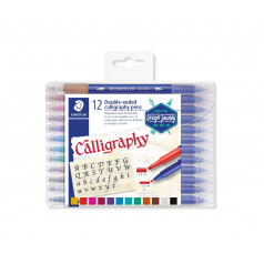 Feutres de calligraphie Staedtler DESIGN JOURNEY à double pointe - étui de 12 Feutres de calligraphie Staedtler DESIGN JOURNEY à double pointe - étui de 12