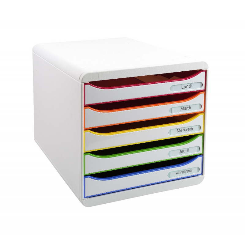EXACOMPTA Module de classement BIG-BOX, 4 tiroirs,bleu royal
