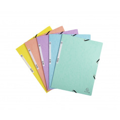 Exacompta AQUAREL kartonnen elastomap met 3 kleppen - A4 Exacompta AQUAREL kartonnen elastomap met 3 kleppen - A4