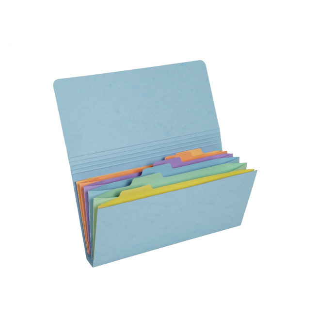 Exacompta AQUAREL portefeuille-organizer in glanzend karton - 26 x 13 cm - 6 vakken Exacompta AQUAREL portefeuille-organizer in glanzend karton - 26 x 13 cm - 6 vakken