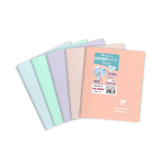 Spiraalvormig schrift CLAIREFONTAINE KOVERBOOK BLUSH Spiraalvormig schrift CLAIREFONTAINE KOVERBOOK BLUSH